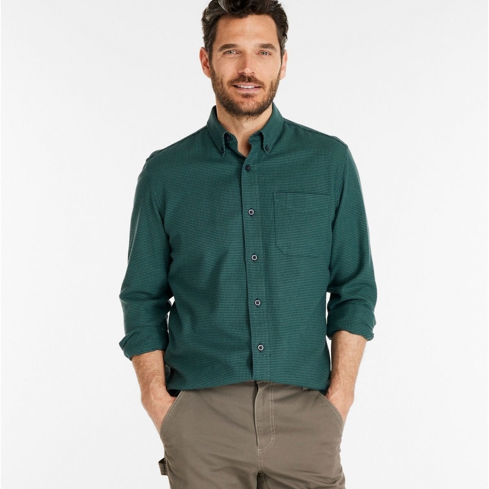 L.L. Bean Men's Wicked Good Flannel Shirt, Houndstooth BNWT